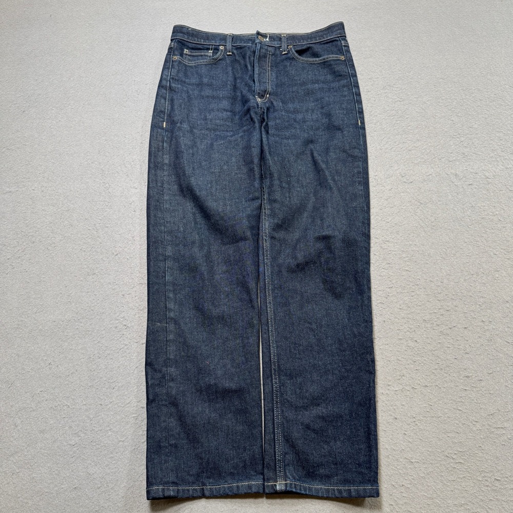 Banana Republic Jeans Men's 30 Blue Indigo Wash Button Fly Straight Leg Mid Rise